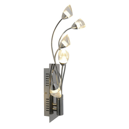 LED -wandlamp "Shinny" gemaakt van metaal en plastic in chroom met stevig gebouwd -in LED's, 50 cm
