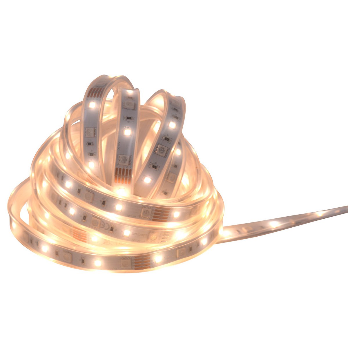 De LED "Stripe" buiten 1000 cm, 36 watt, warm wit, met kleurwisselaar, dimbaar, inclusief afstandsbediening en accessoires