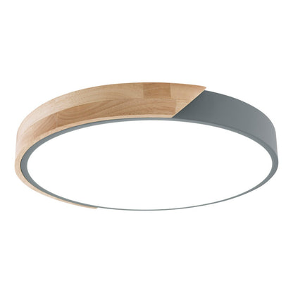 LED -plafondlamp "Borneo", Ø 31 cm gemaakt van metaal en plastic in grijs, geïntegreerde LED's, verlichting voor woonkamers, gang en kantoor