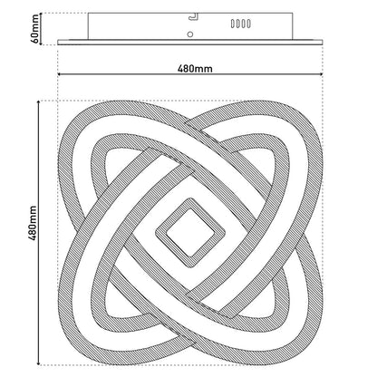 LED -plafondlicht "Milla" L: 48 cm