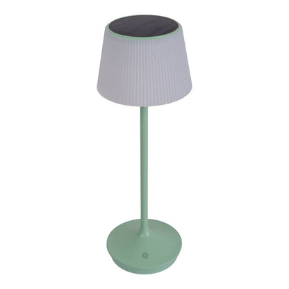 Zonne -batterijlamp "EMMI" 38 cm hoog, paraplu Ø 13 cm, metaal in mint en wit plastic, voor de buitenruimte, dimable CCT.