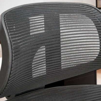 Bureaustoel Zwart Mesh Bekleding Bureaustoel tot 120 kg met Hoofdsteun