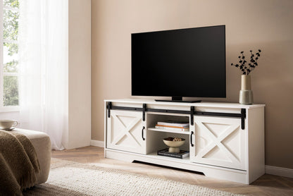Lowboard Wit 150x59.5x39.5 cm TV-meubel Landhuis Stijl