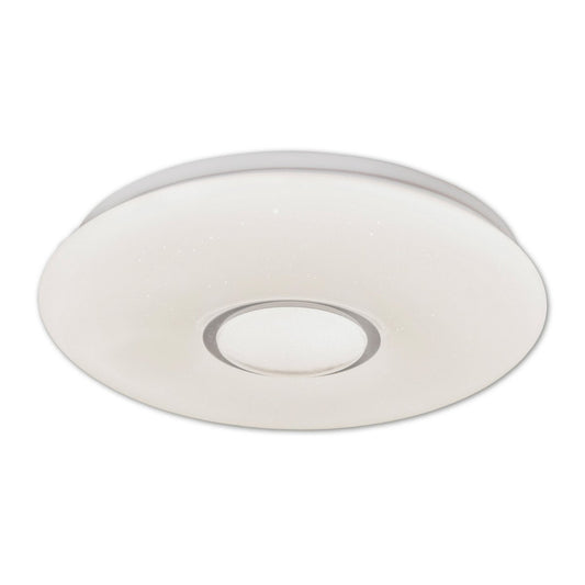 LED -plafondlicht "" Picton "Ø 31 cm gemaakt van metaal en plastic, warm wit licht met kristaleffect, met stevig ingebouwde LED's verlichting voor woonkamers of kantoor
