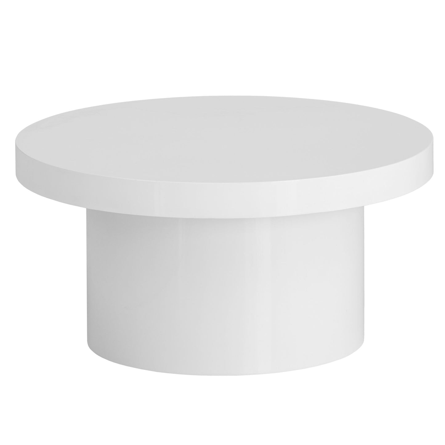 salontafel 60x60x30 cm witte salontafel in hoogglans modern, design salontafel rond, lounge salontafel in paddenstoelvorm, salontafel bijzettafel klein