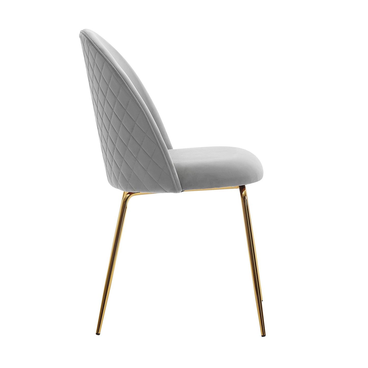 Design eetkamerstoel set van 2 fluweelgrijs gestoffeerd, keukenstoel stof met gouden poten, Scandinavische schelpstoel, gestoffeerde stoel met fluwelen bekleding