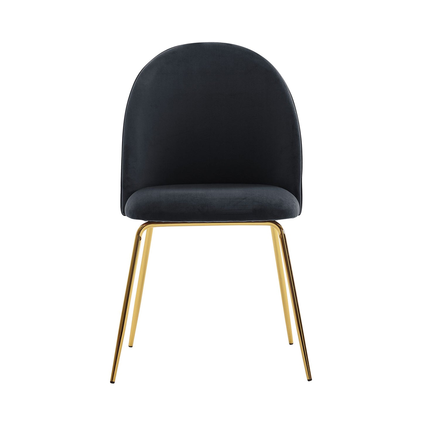 Design eetkamerstoel set van 2 fluweel zwart gestoffeerd, keukenstoel stof met gouden poten, Scandinavische schelpstoel, gestoffeerde stoel met fluwelen bekleding