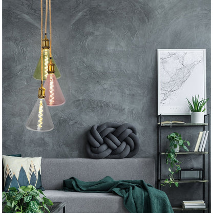 LED -lamp "Dilly" E27 -versie, 4 watt, metaal en glas in groen