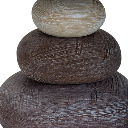 Ceramic table lamp "Stoney", ceramic table lamp in brown, with E14 socket, table lamp for dining room, living room, hallway or office, or as a bedside lamp, 31 cm high