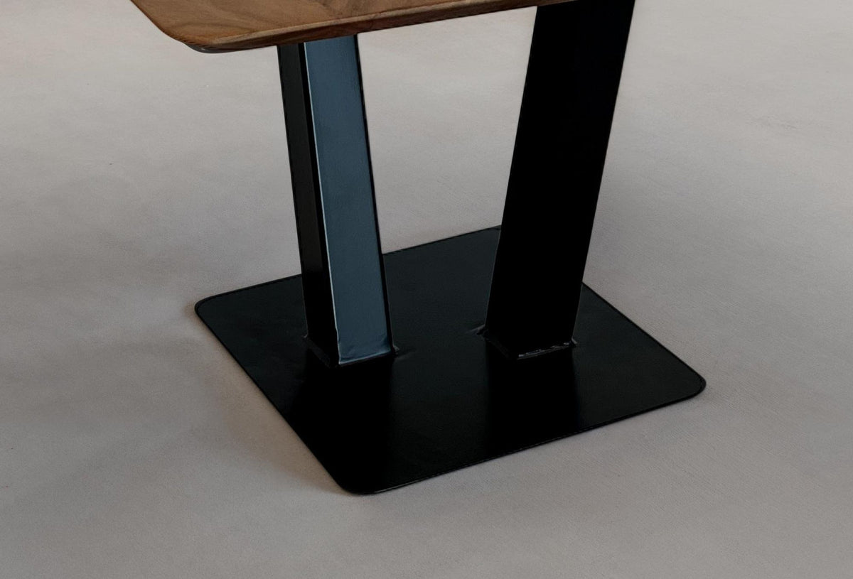 Salontafel 60x60x40 cm Acacia Massief Houten Metalen