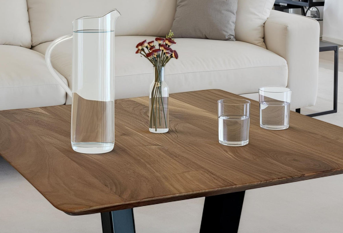 Salontafel 60x60x40 cm Acacia Massief Houten Metalen