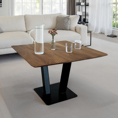 Salontafel 60x60x40 cm Acacia Massief Houten Metalen