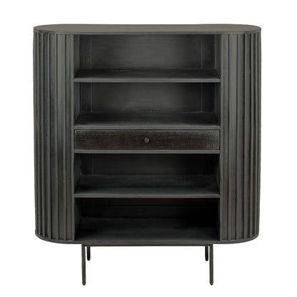 Boekenkast Massief Hout Mango 105x122 cm Lamellen Design