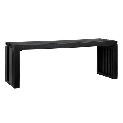 Bank 120 cm van zwart massief acaciahout