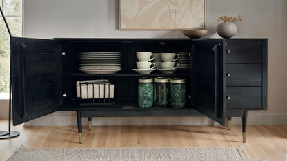 Dressoir 160x81x42 cm Acacia Massief Houten Ladekast