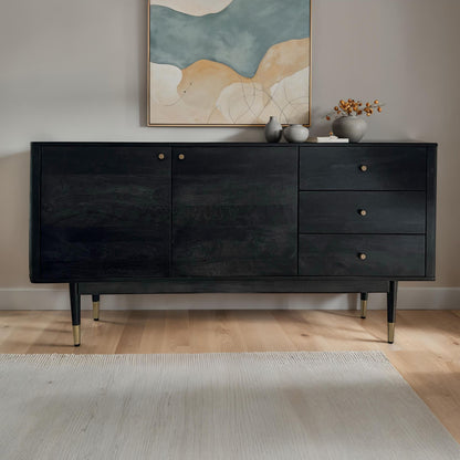 Dressoir 160x81x42 cm Acacia Massief Houten Ladekast