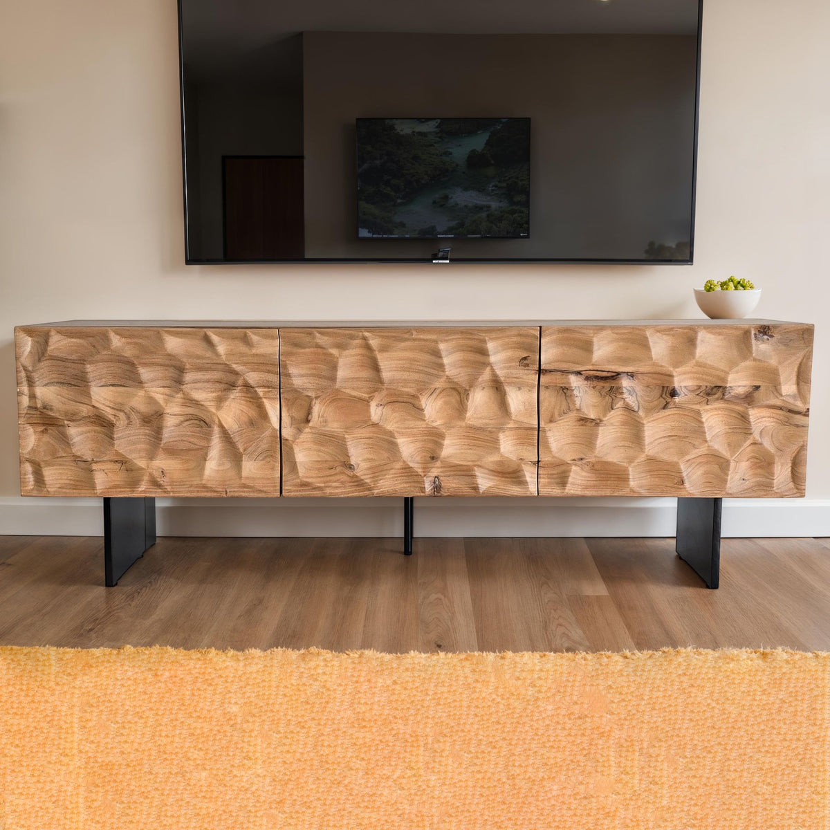 Lowboard Acacia Massief Hout 160x56x37 cm TV-kast