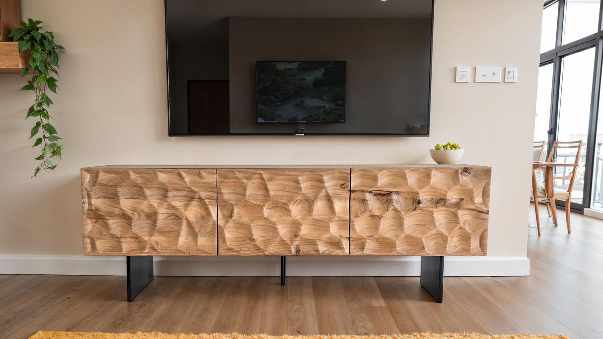 Lowboard Acacia Massief Hout 160x56x37 cm TV-kast