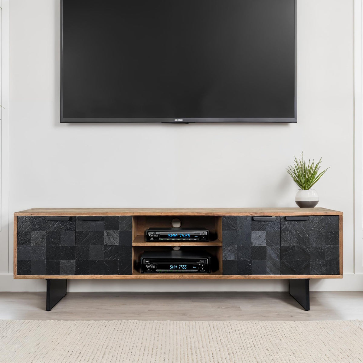 Lowboard Acacia Massief Hout 150 cm - TV-meubel