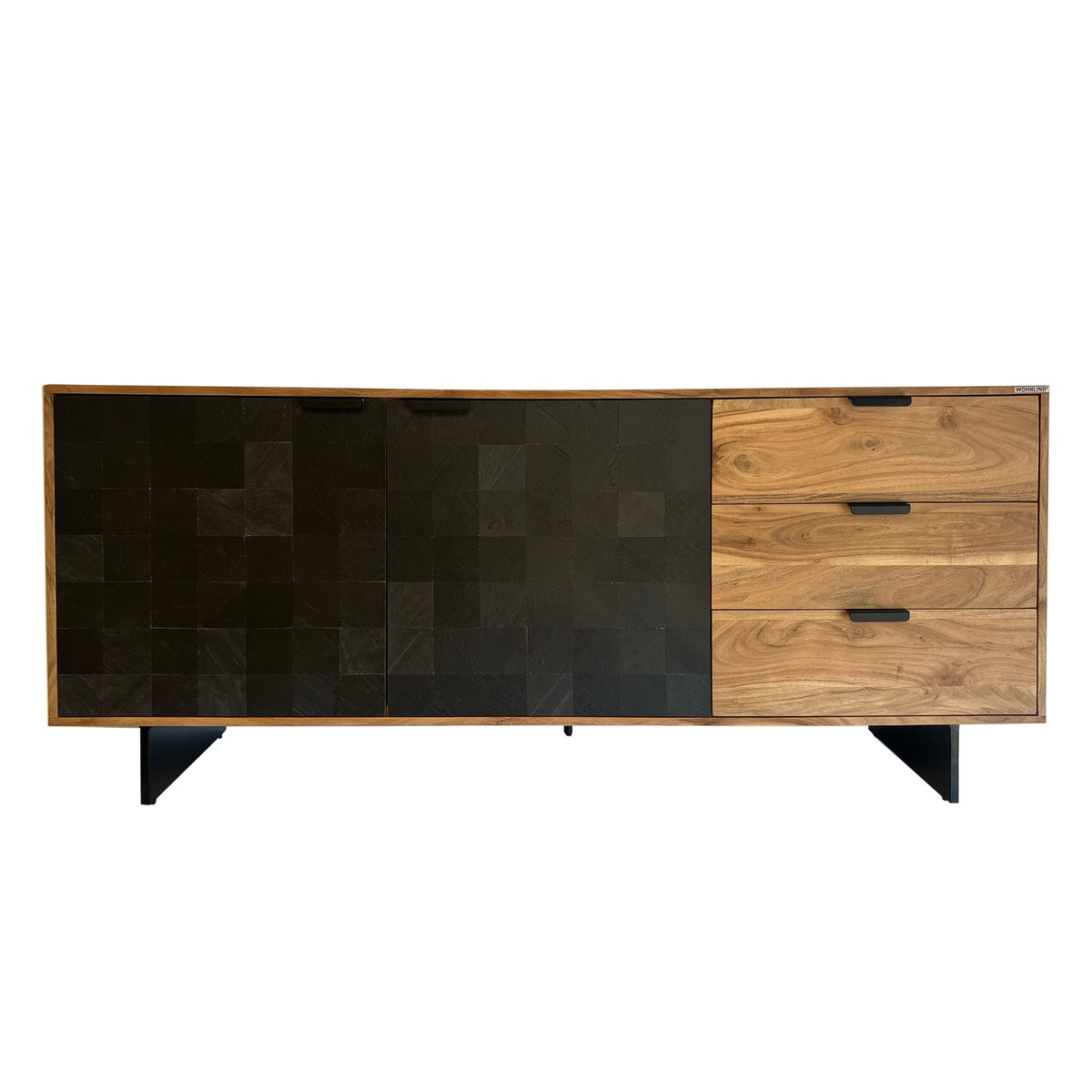 Dressoir 175x76x40 cm Acacia Massief Houten Ladekast