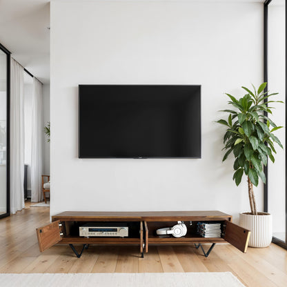 Lowboard Sheesham Massief Hout 160 cm, TV-meubel