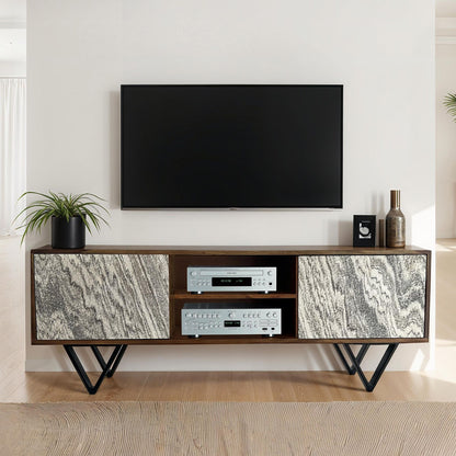 Lowboard Sheesham Massief Hout 150x56x35 cm TV-kast