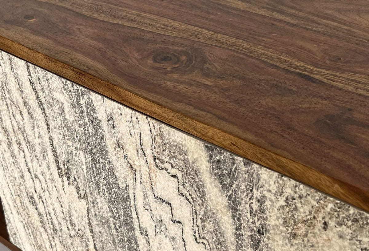Lowboard Sheesham Massief Hout 150x56x35 cm TV-kast