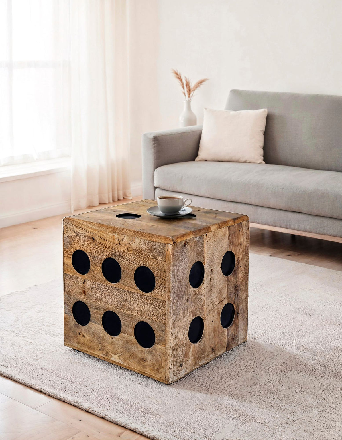 Kubuskruk Mango Massief Hout 41x41x41 cm, Design