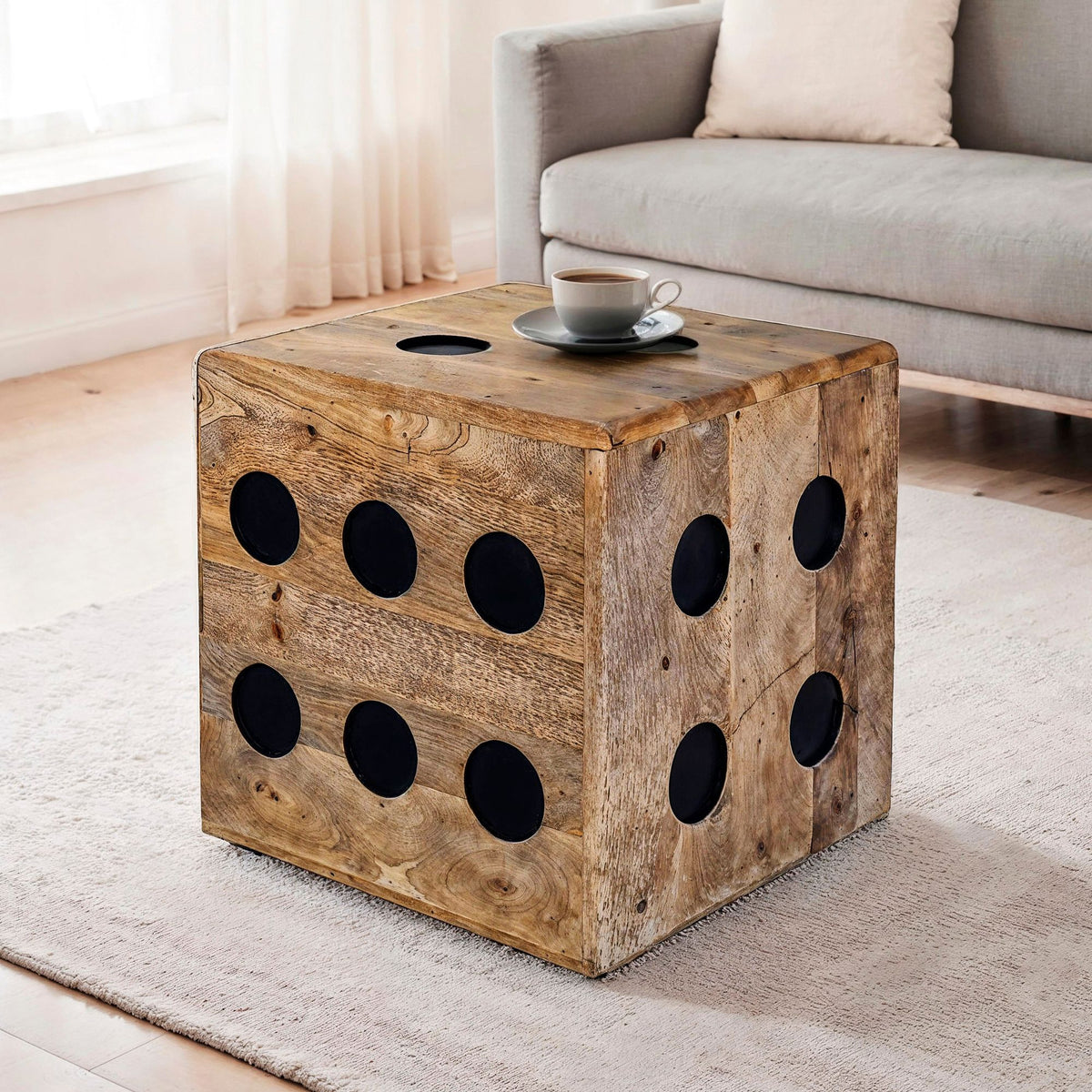 Kubuskruk Mango Massief Hout 41x41x41 cm, Design