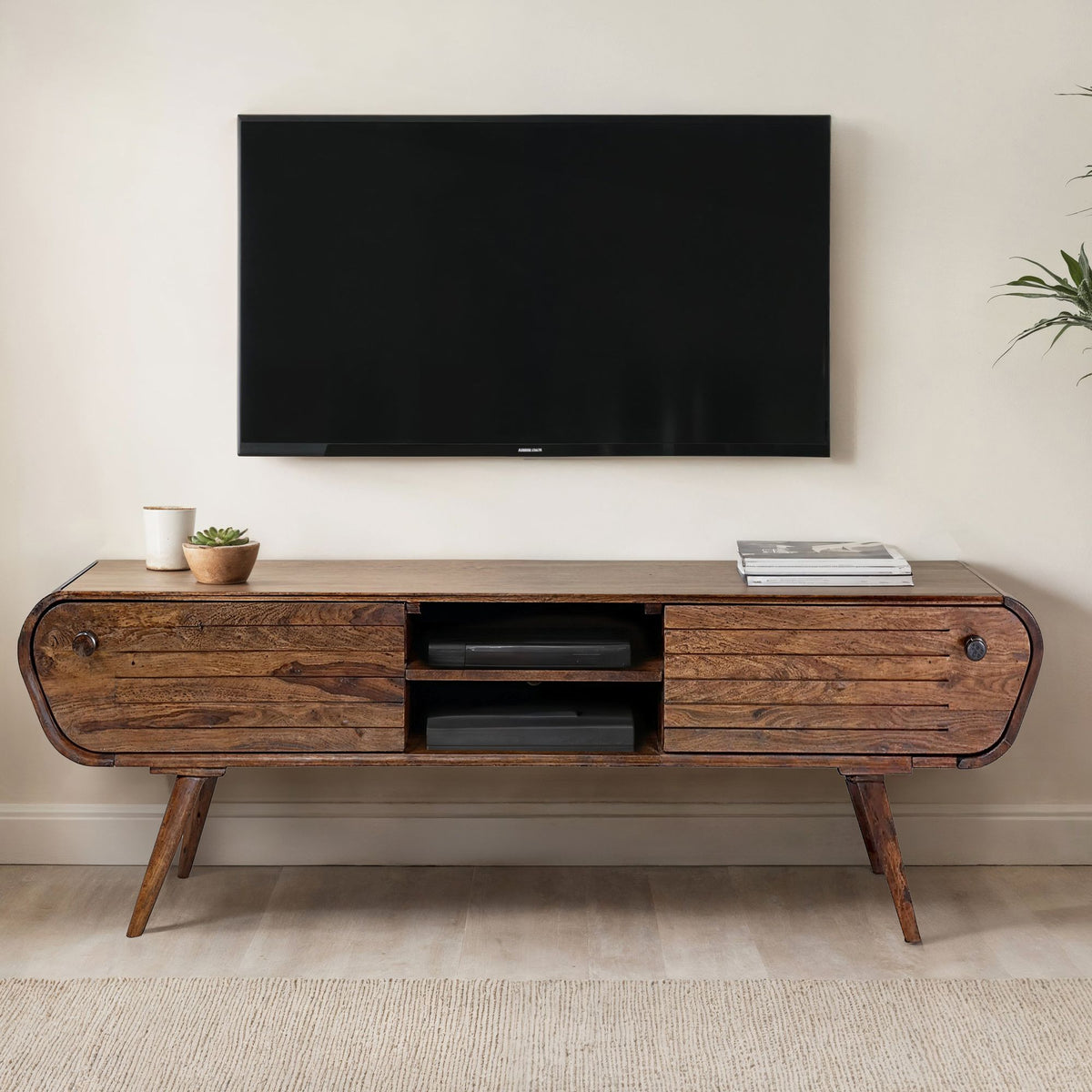 Lowboard Sheesham Massief Hout 160 cm, TV-meubel