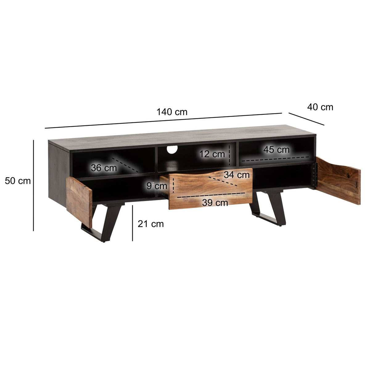 Eetkamertafel 180 - 260 cm uitschuifbaar keramiek glas zwart
