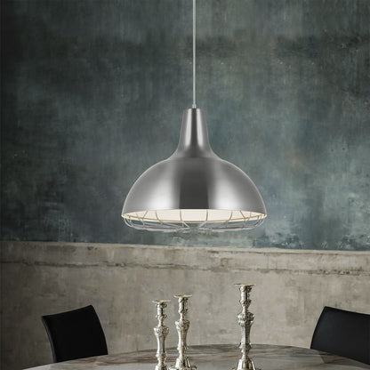 Home Sweet Home Hanglamp Job - Geborsteld staal - 38x38x140cm