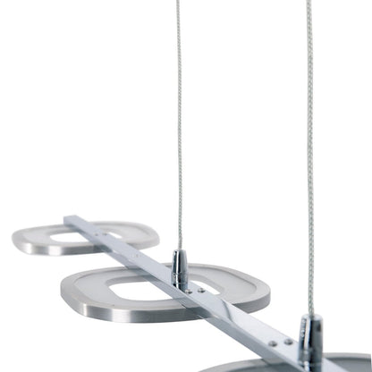 LED hanglamp "balk" gemaakt van metaal en plastic in stalen blank, met geïntegreerde LED