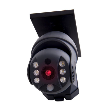 LED -zonne -buitenwandlamp "Moho" met bewegingsdetector en beveiligingscamera -vouw, wandlicht gemaakt van plastic in grijs, met geïntegreerde LED