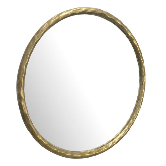 wandspiegel 60 cm metaal design hangspiegel goud, decoratieve spiegel rond met frame, grote wandspiegel, gangspiegel garderobespiegel modern