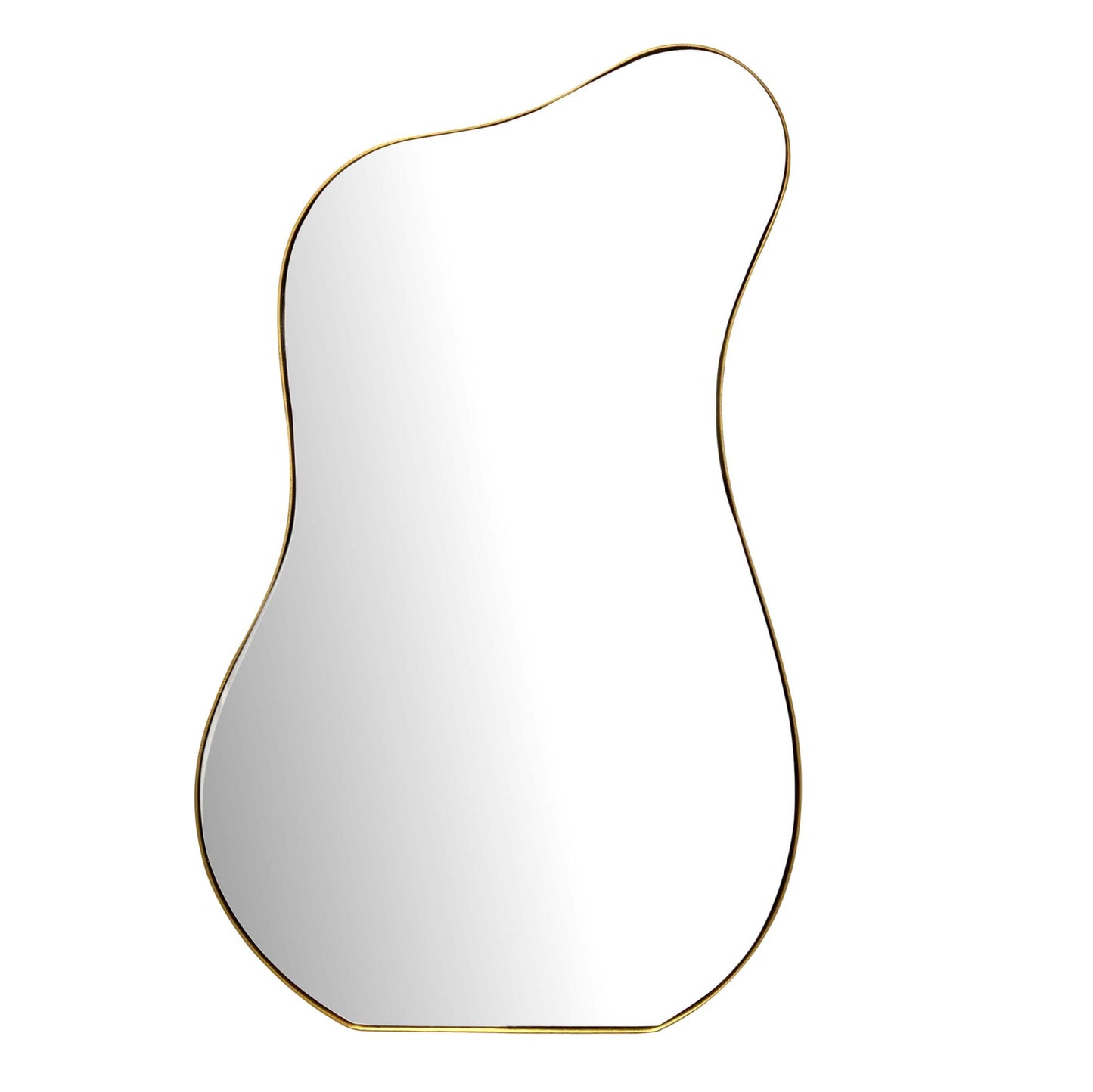 wandspiegel asymmetrisch 60x100 cm metalen design hangende spiegel goud, ijzeren decoratieve spiegel vormloos met frame, grote wandspiegel, gangspiegel garderobespiegel modern