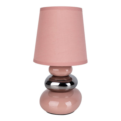 Keramische tafellamp "Stoney" Pink - Classical - Table Lamp - - Rosé/Salmon - E14 - Geen informatie