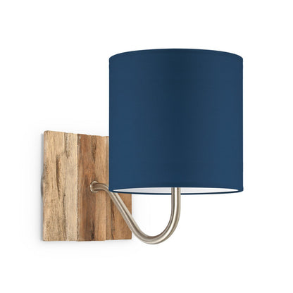 Home Sweet Home Wandlamp - Drift E27 Lampenkap donkerblauw 16cm