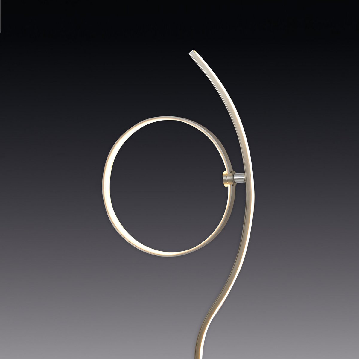 LED staande lamp "luslijn" 150 cm hoog, met geïntegreerde LED -streep, gemaakt van metaal en plastic