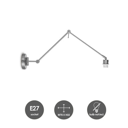 Home Sweet Home wandlamp Shift 70/70/32cm - Geborsteld staal
