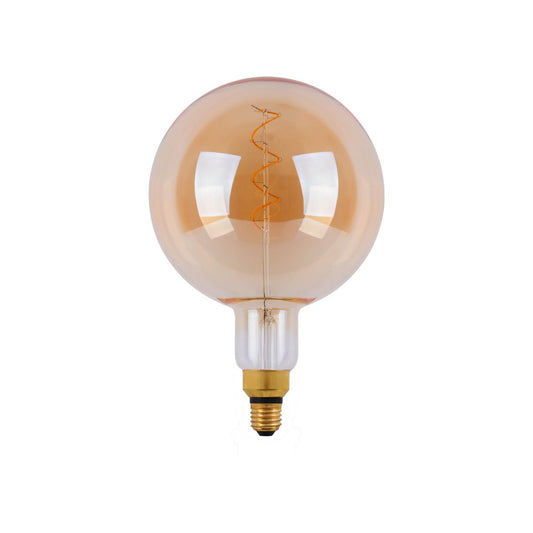 LED -lamp "Dilly Max", 5 watt, gloeilamp gemaakt van metaal en glas, warm wit, E27 Socket LED, decoratieve LED -lamp ca.