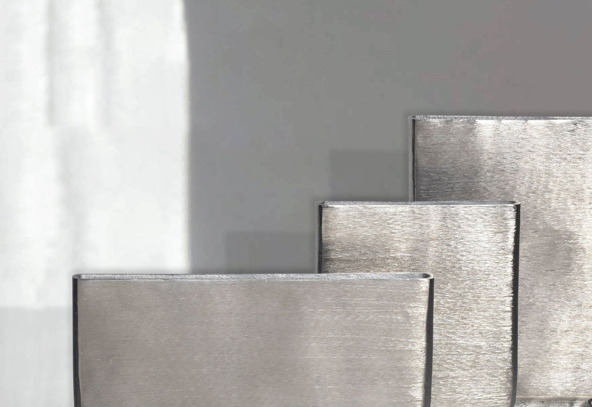 Decoratieve Vaas Set van 3 Aluminium Zilver