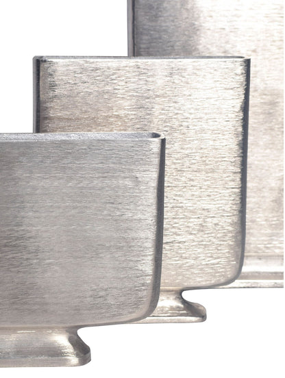 Decoratieve Vaas Set van 3 Aluminium Zilver