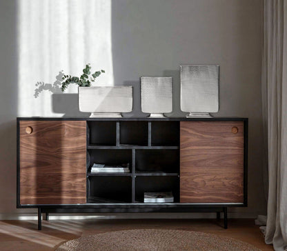 Decoratieve Vaas Set van 3 Aluminium Zilver