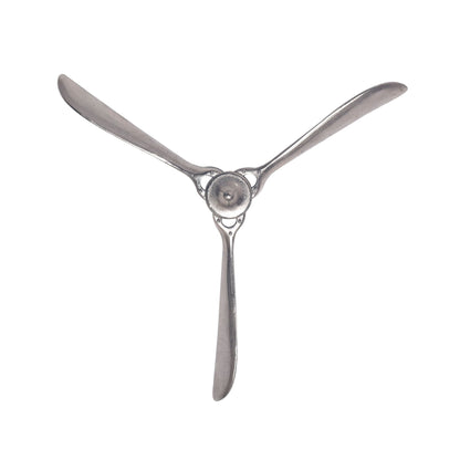 Decoratieve Propeller 85x85 cm Zilver Metalen Vliegtuig