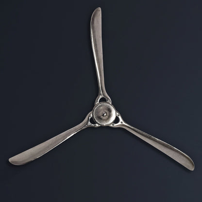 Decoratieve Propeller 85x85 cm Zilver Metalen Vliegtuig