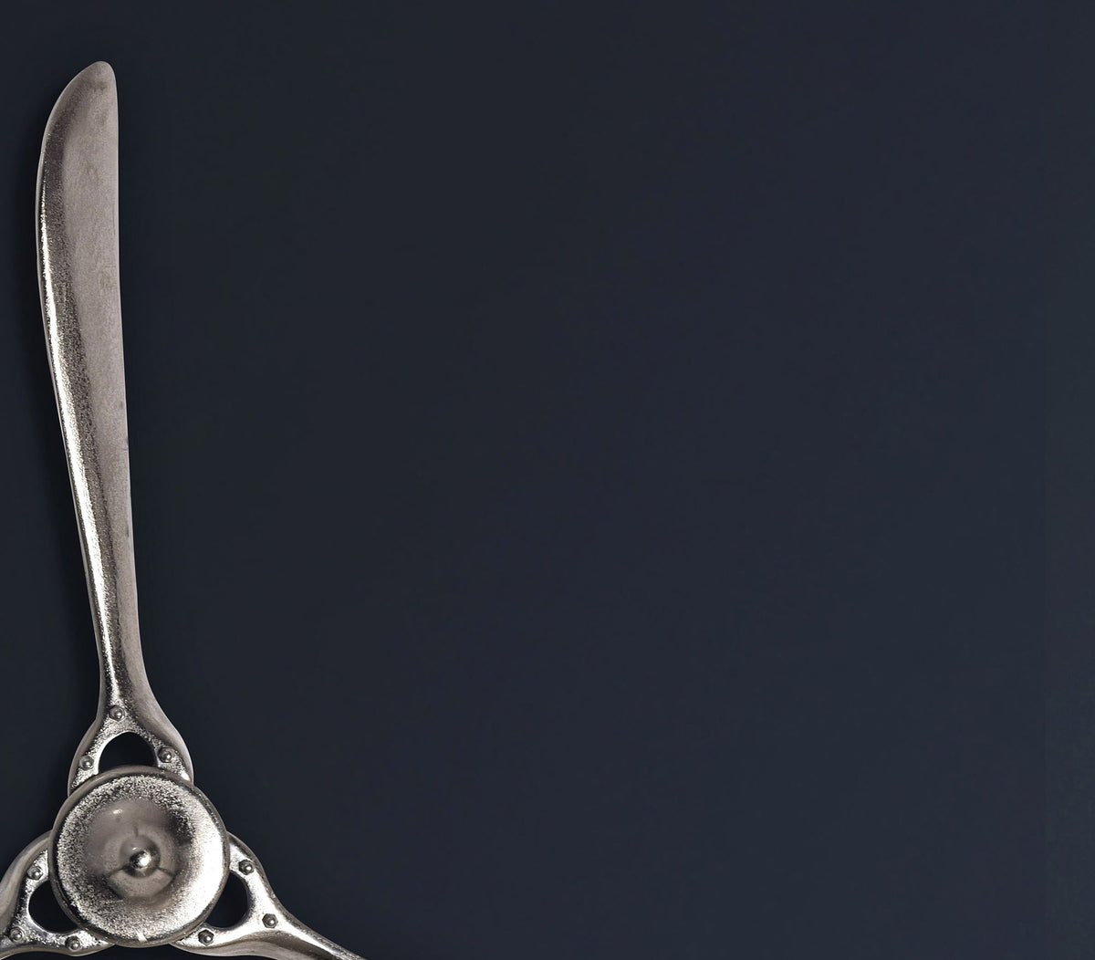 Decoratieve Propeller 85x85 cm Zilver Metalen Vliegtuig