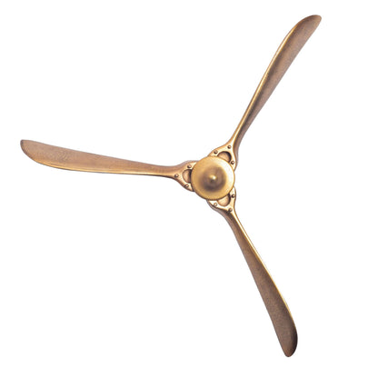 Decoratieve Propeller 85x85 cm Goud Metalen Vliegtuig