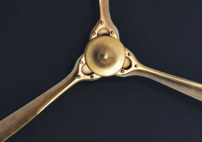 Decoratieve Propeller 85x85 cm Goud Metalen Vliegtuig