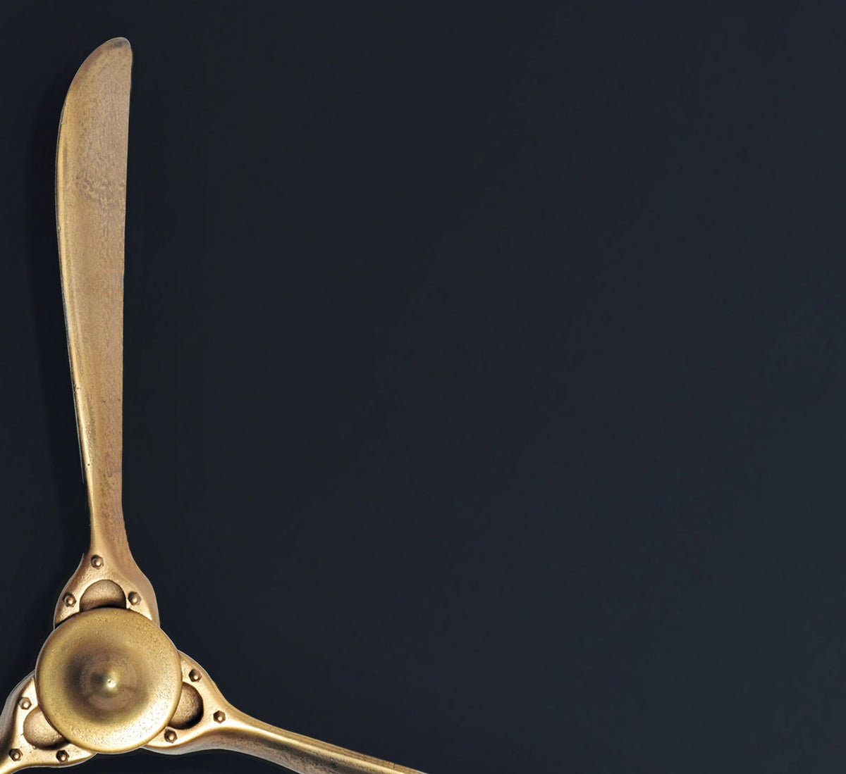 Decoratieve Propeller 85x85 cm Goud Metalen Vliegtuig